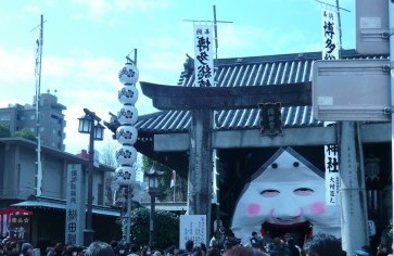 節分大祭　櫛田神社周辺様子